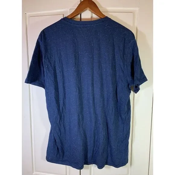 Mango Basic T Shirt‎ Mens XL Gray Crew Neck Cotton Speckled Starry Night - Picture 3 of 12